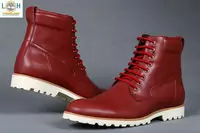 promos zapatos timberland top qualite daim rouge